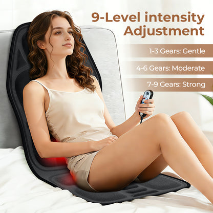 Neues Massagekissen mit Wärme, Nacken- & Rückenmassage, 9 Modi & Intensitäten, tragbar für Zuhause & Büro, mit Timer.